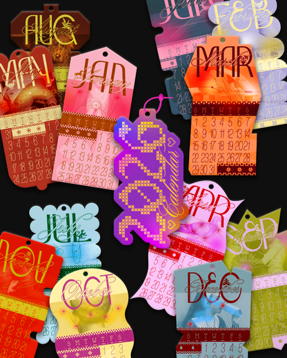 2026 calendar - shapes that turn into feelings ˖᯽ ݁˖